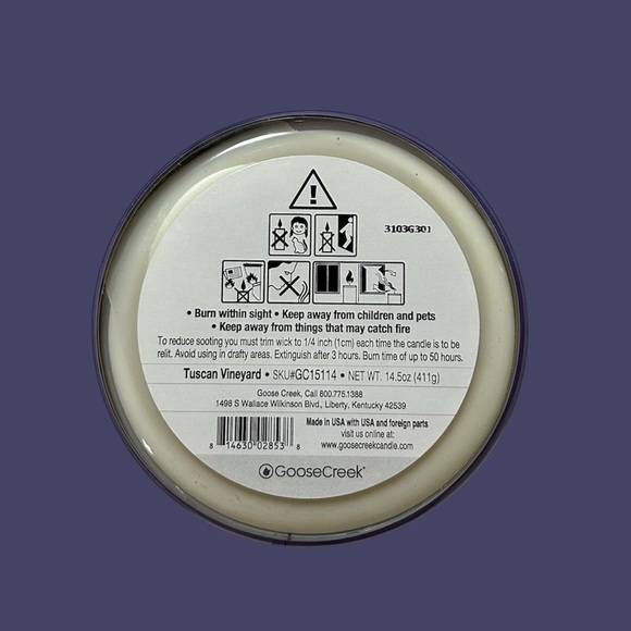 GooseCreek Tuscan Vineyard Scented Candle - Picture 2 of 3